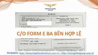 Co Form E 3 Bên Hợp Lệ